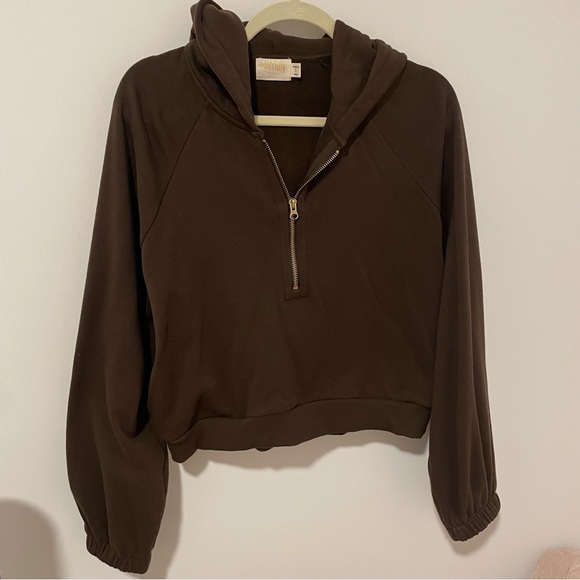 Nation LTD Brown Zip Up Hoodie - Picture 4 of 6